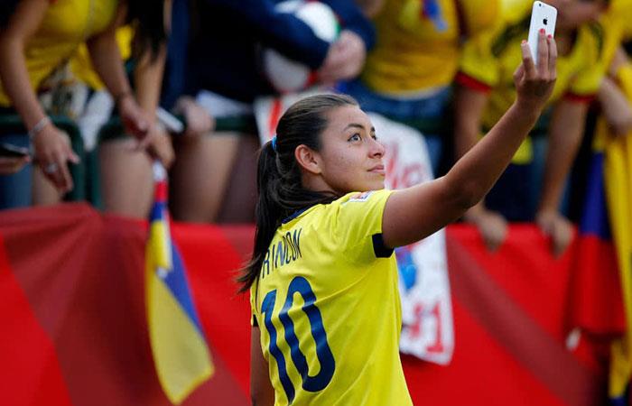 Yoreli Rincón, jugadora de la Selección Colombia. Foto: AFP