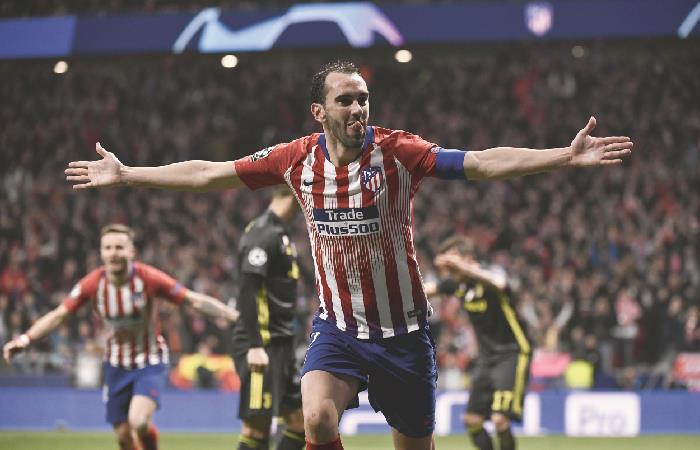 La defensa de Atlético fue figura ante Juventus. Foto: AFP