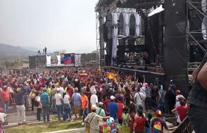 La realidad del concierto de Maduro en la frontera. Foto: Twitter