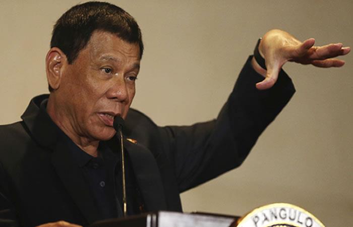 Duterte hizo una dura denuncia. Foto: EFE
