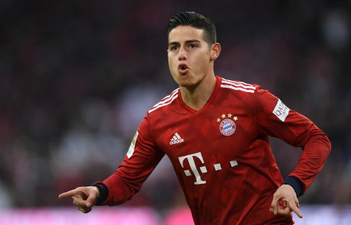James anotó el tercer gol en la victoria de Bayern. Foto: AFP