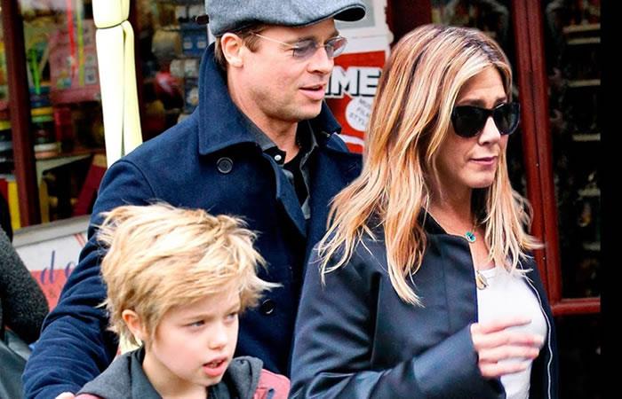 ¿La hija de Brad Pitt llama "mamá" a su ex Jennifer Aniston?. Foto: Twitter
