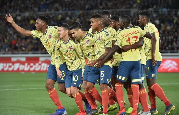Selección Colombia en amistoso ante Corea del Sur. Foto: AFP