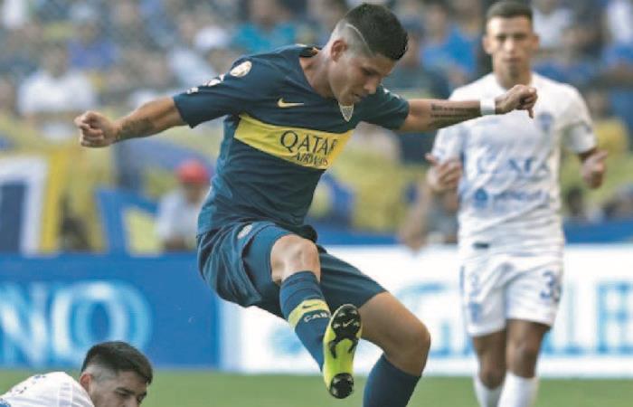 Campuzano en acción con Boca Juniors. Foto: AFP
