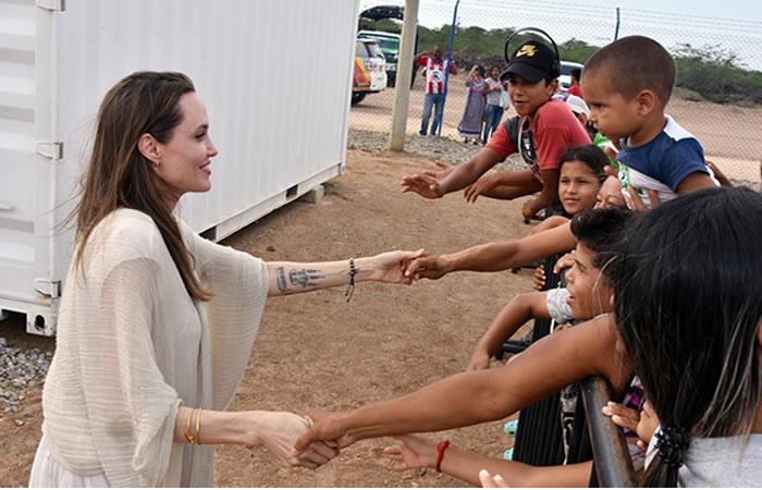 Angelina Jolie visitó el país como representante de la ONU. Foto: EFE