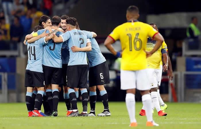 Uruguay vs. Ecuador. Foto: EFE