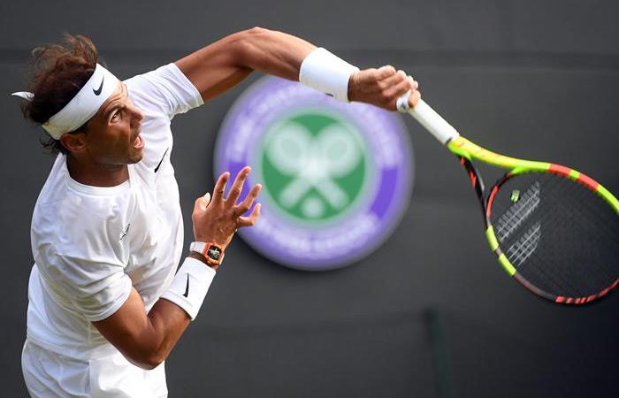Rafael Nadal en Wimbledon. Foto: EFE
