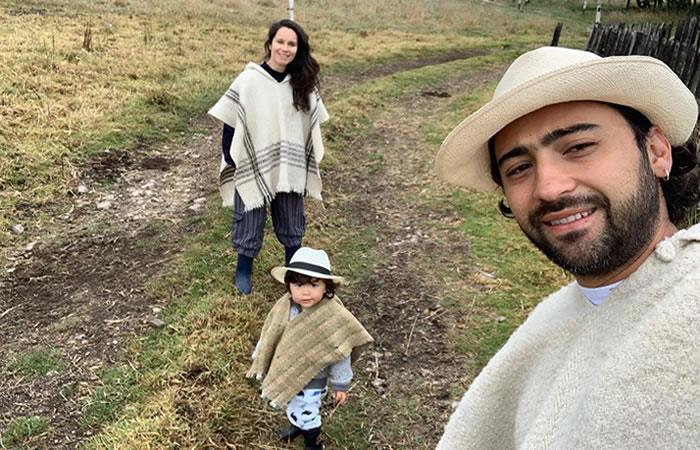 Variel Sánchez junto a su esposa Estefanía Godoy y su hijo Valentín. Foto: Instagram