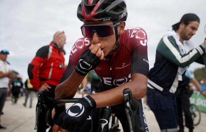 Egan Bernal, pedalista del Team Ineos en el Tour de Francia. Foto: EFE