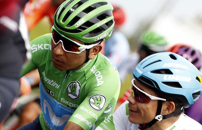 Nairo Quintana en la cuarta etapa de la Vuelta a España. Foto: EFE
