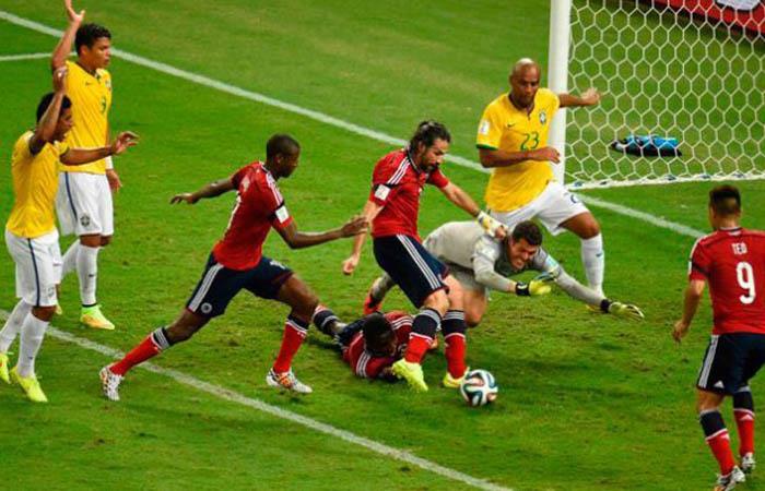 Colombia cayó 1-2 frente a Brasil en los cuartos de final del Mundial 2014. Foto: Twitter