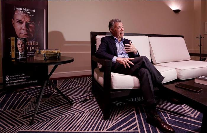 Juan Manuel Santos, durante la entrevista realizada por EFE, en México. Foto: EFE