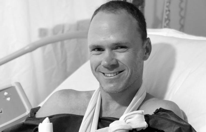 Chris Froome, tras ser nuevamente operado. Foto: Twitter