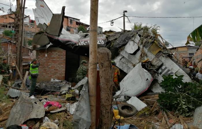 La avioneta habría caído sobre una vivienda al sur de Popayán. Foto: Twitter