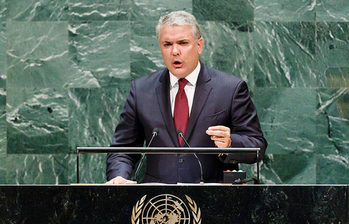 Duque en la Asamblea General de las Naciones Unidas. Foto: EFE