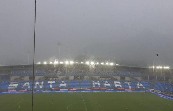 Tormenta en Santa Marta el estadio Sierra Nevada se inunda -. Foto: Twitter