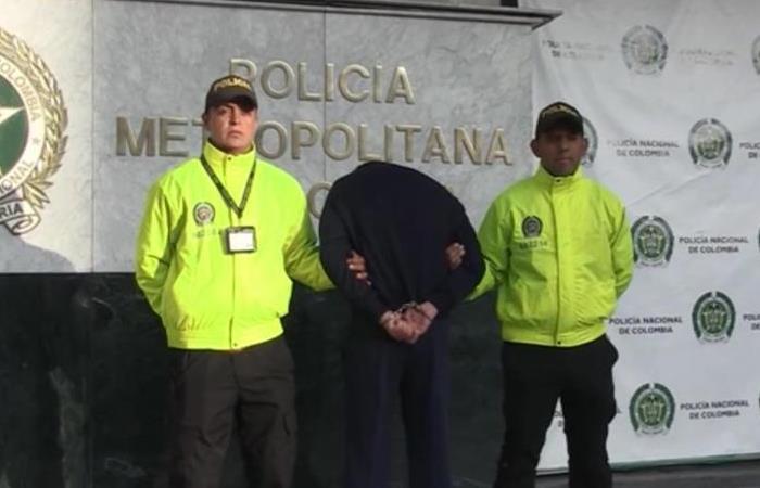 La Policía Metropolitana de Bogotá hace pública la captura del hombre. Foto: Twitter