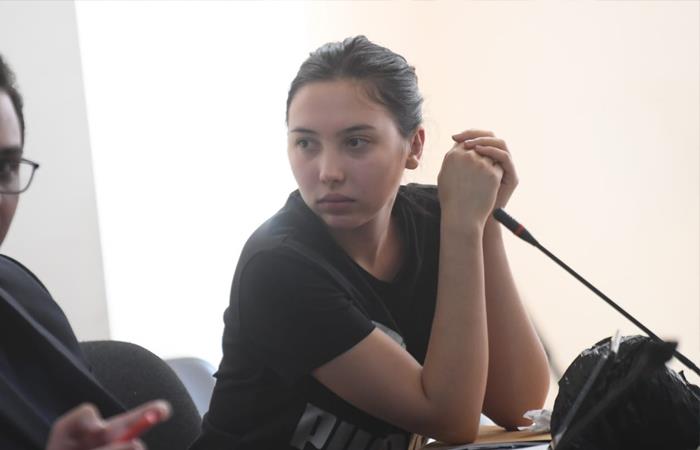 Aída Victoria Merlano, durante su audiencia en Bogotá. Foto: Twitter