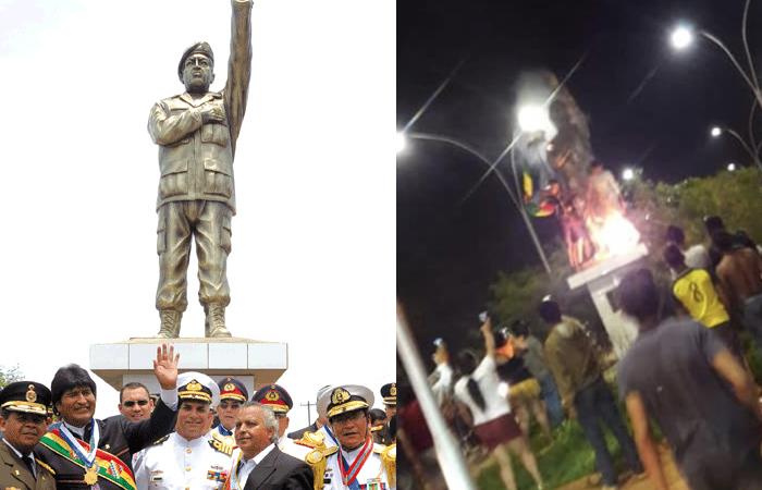 La estatuta fue inaugurada en 2013 por Evo Morales. Foto: Twitter