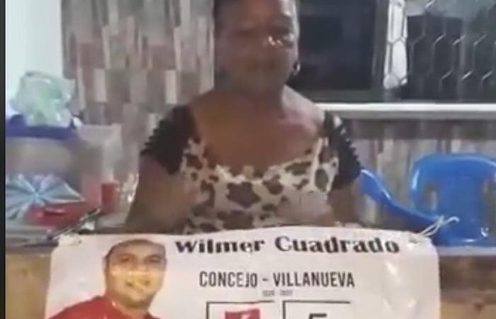 Mujer durante denuncia a Wilmer Cuadrado. Foto: Twitter