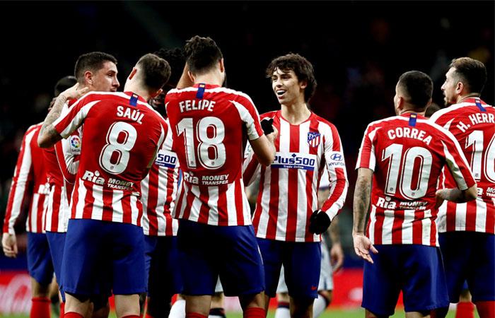 Atlético de Madrid llegó a la tercera posición de la Liga de España. Foto: EFE