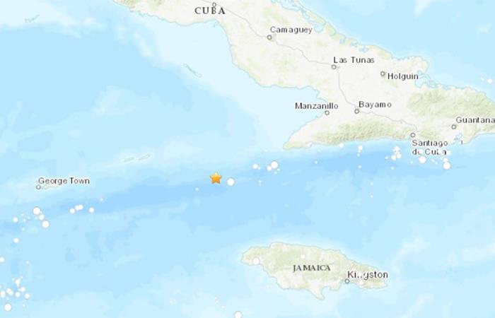 Sismo 7.7 en el mar Caribe. Foto: Twitter