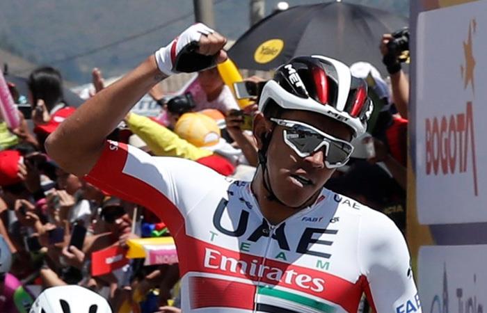 Juan Sebastián Molano volvió a ganar en el Tour Colombia 2020. Foto: EFE