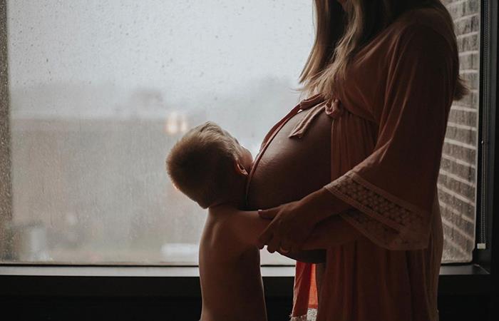 Mamá viral por su gran barriga de embarazo. Foto: Instagram
