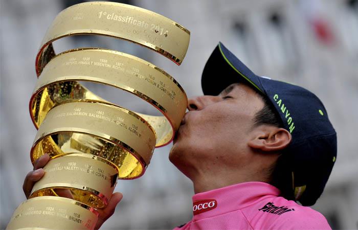 Nairo Quintana ganó el Giro de Italia en 2014. Foto: Twitter