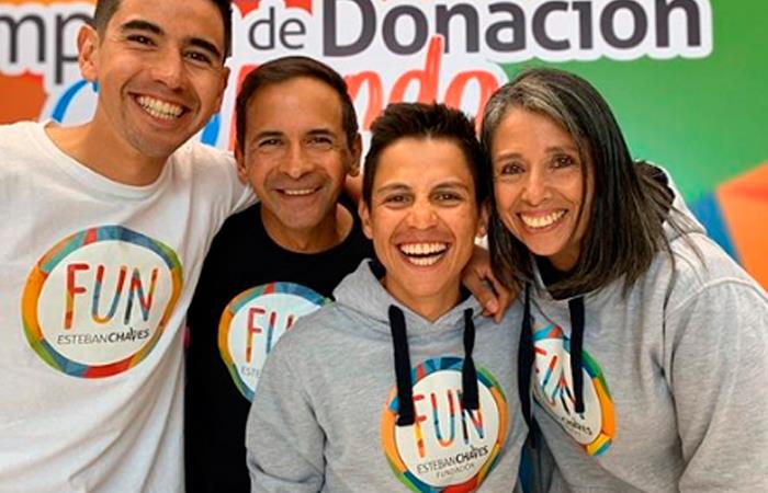 Esteban Chaves con su fundación. Foto: Instagram