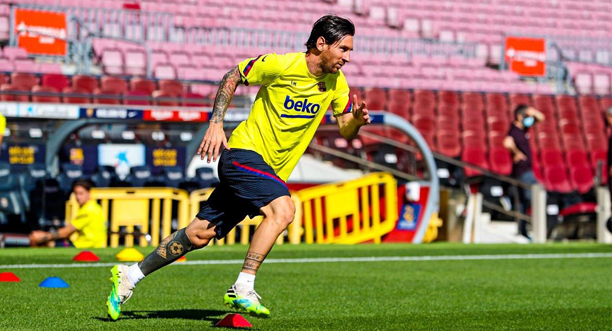 Messi tenía molestias musculares tras los primeros entrenamientos de Barcelona. Foto: Twitter