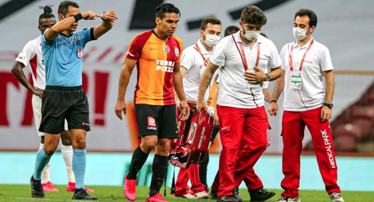 Galatasaray informó la gravedad de la lesión de Falcao. Foto: Twitter Prensa redes Toque Sports