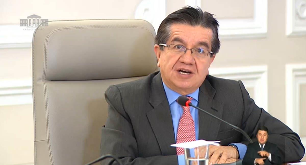 Fernando Ruíz, ministro de Salud colombiano. Foto: Twitter / @MinSaludCol