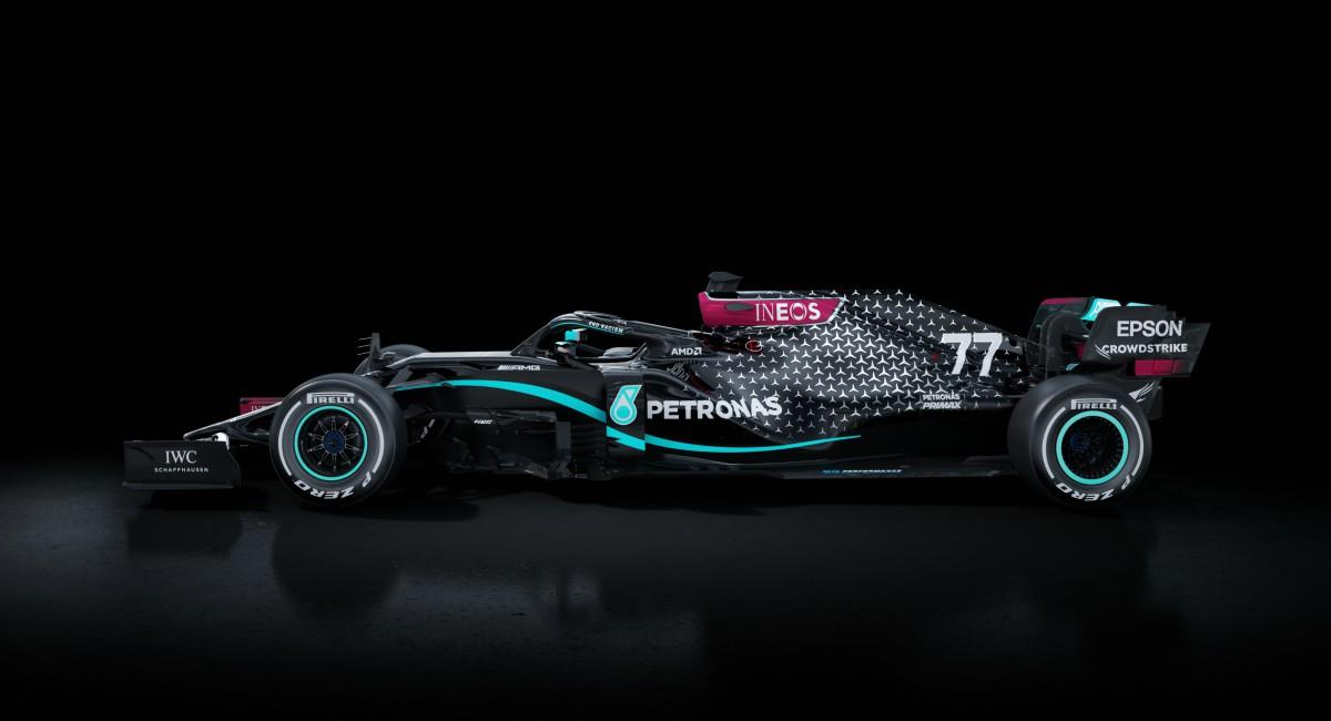 Nuevo carro de Mercedes para la Fórmula 1. Foto: Twitter Prensa redes Mercedes