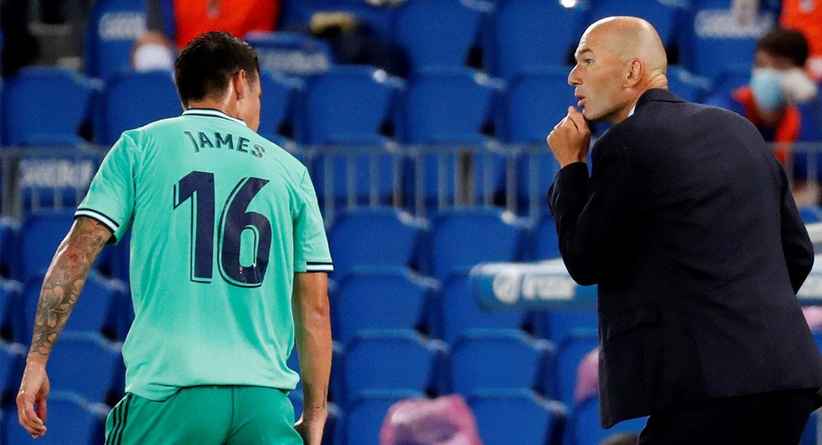 Sigue el "conflicto" entre Zidane y James Rodríguez en Real Madrid. Foto: EFE