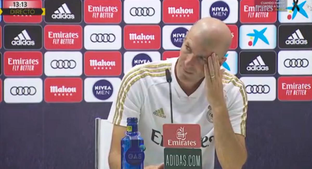 Zinedine Zidane en rueda de prensa. Foto: Reproducción video Real Madrid