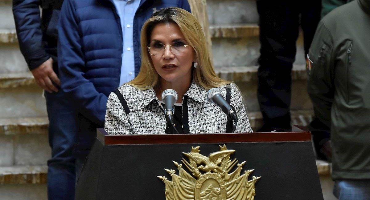 Jeanine Añez, presidenta interina de Bolivia. Foto: EFE
