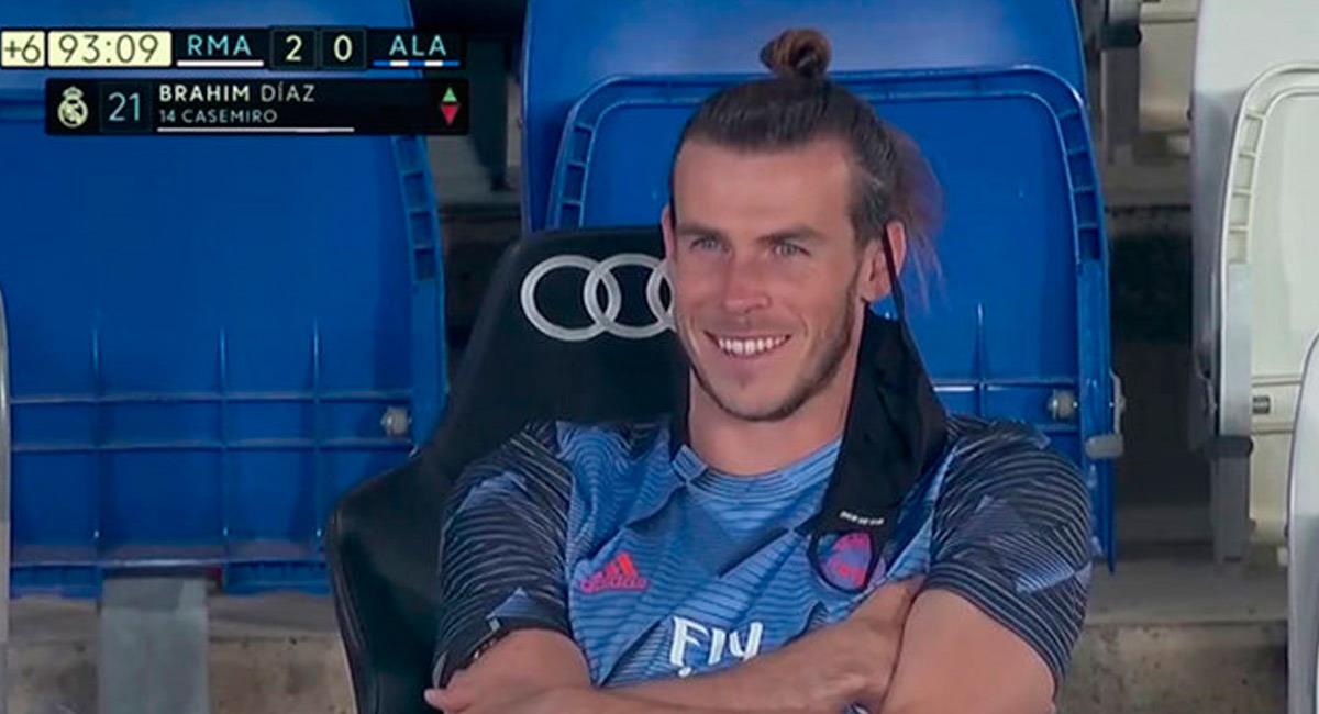 Gareth Bale, sonriendo en el partido ante Alavés. Foto: Reproducción Internet