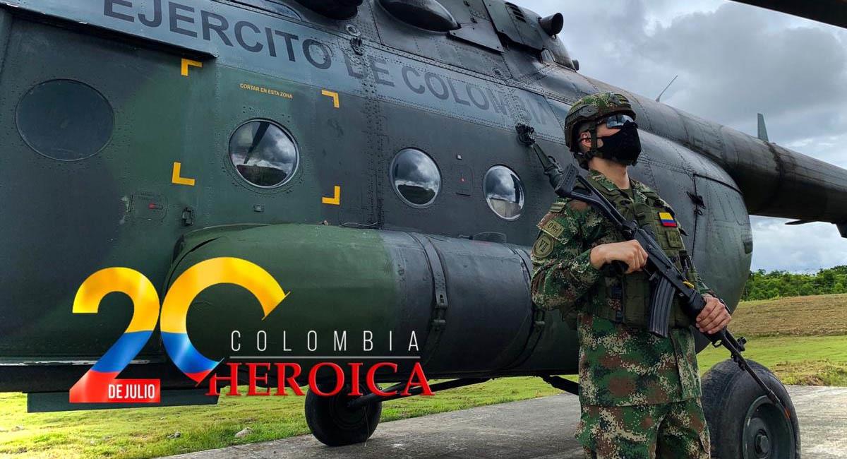 Hoy también se rinde homenaje a las Fuerzas Militares en Colombia. Foto: Twitter / @COL_EJERCITO
