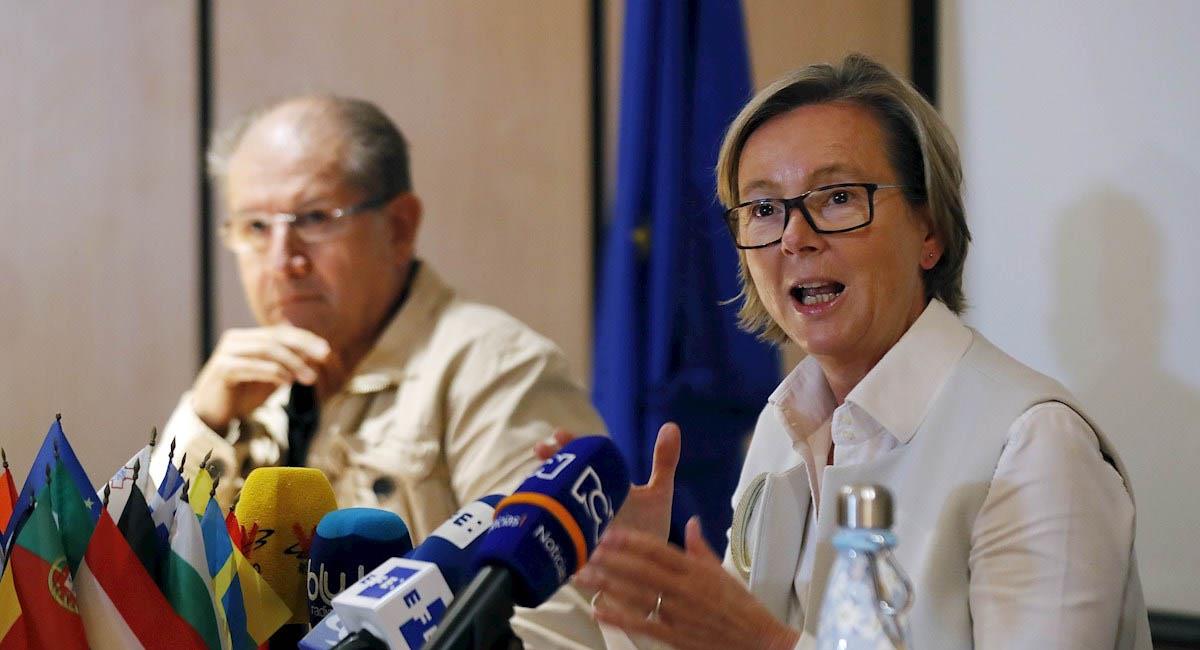 Embajadora de la Unión Europea en Colombia, Patricia Llombart. Foto: EFE