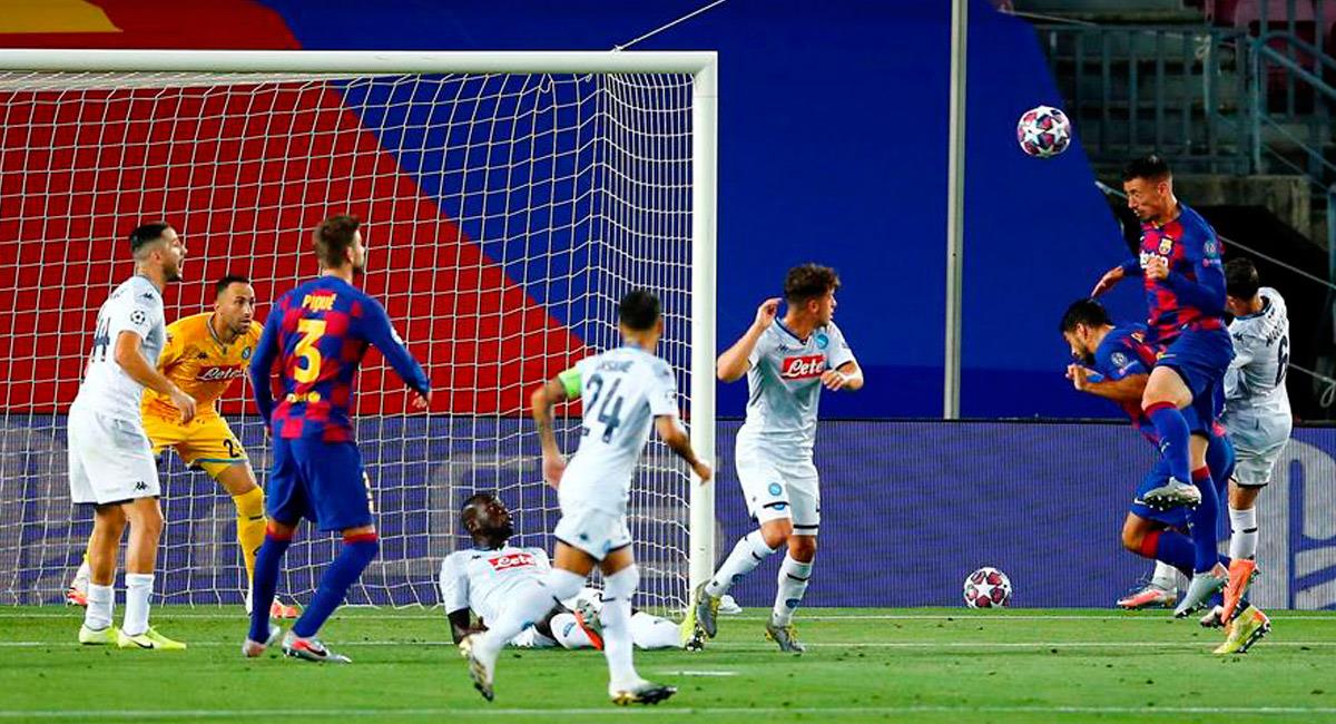 Clement Lenglet en el momento del primer gol de Barcelona. Foto: EFE