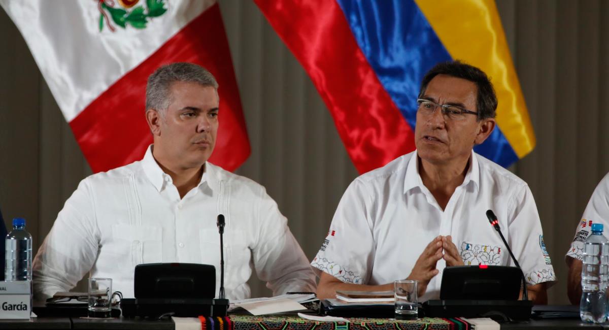 Iván Duque y Martín Vizcarra, presidentes de Colombia y Perú. Foto: Twitter @georginareport