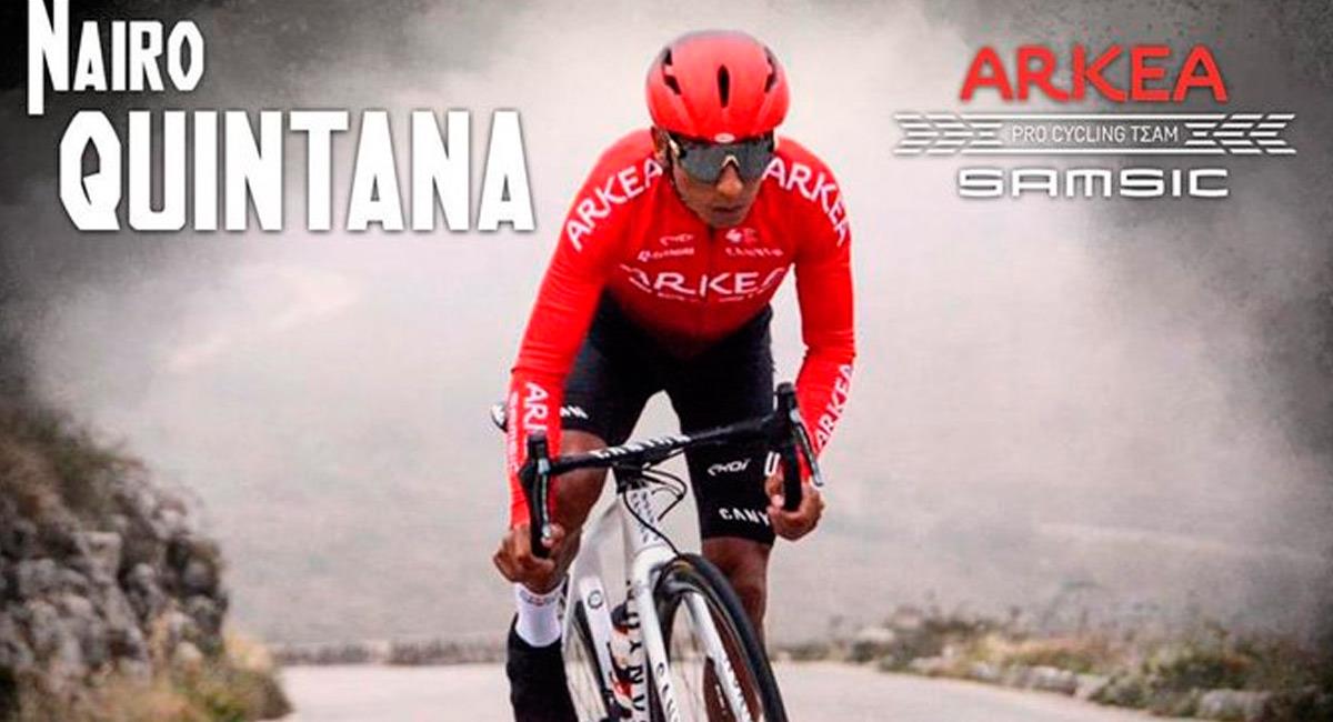 Nairo Quintana, pedalista colombiano en el Critérium du Daphiné. Foto: Prensa Arkea Samsic