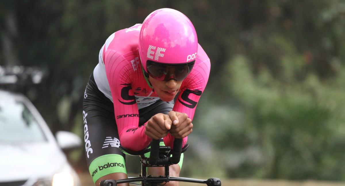 Daniel Martínez campeón de la Critérium Du Dauphiné. Foto: Twitter Prensa redes Education First