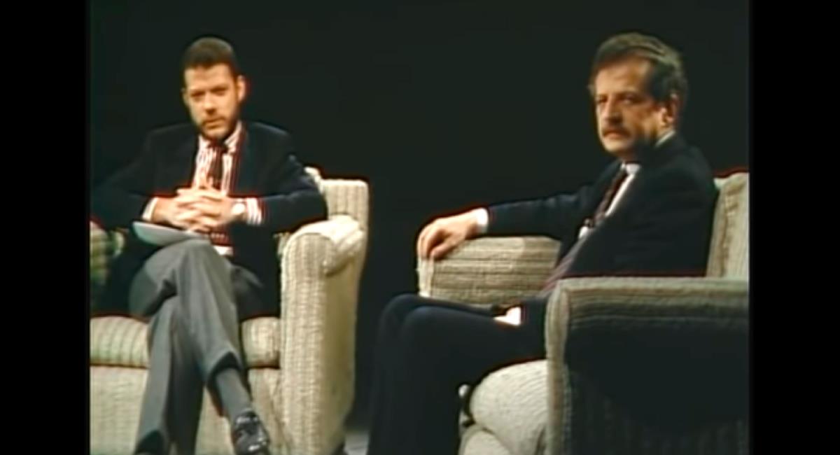 Entrevista Juan Manuel Santos a Luis Carlos Galán 1987. Foto: Youtube Captura de video