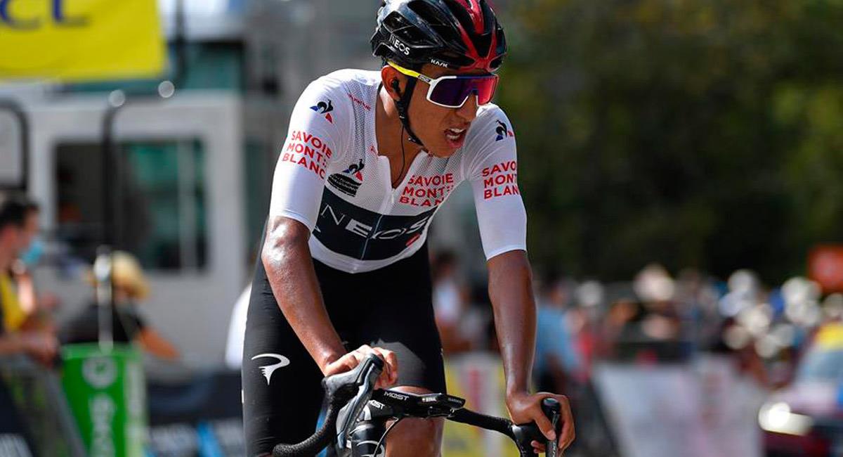 Egan Bernal, pedalista del Team INEOS. Foto: EFE