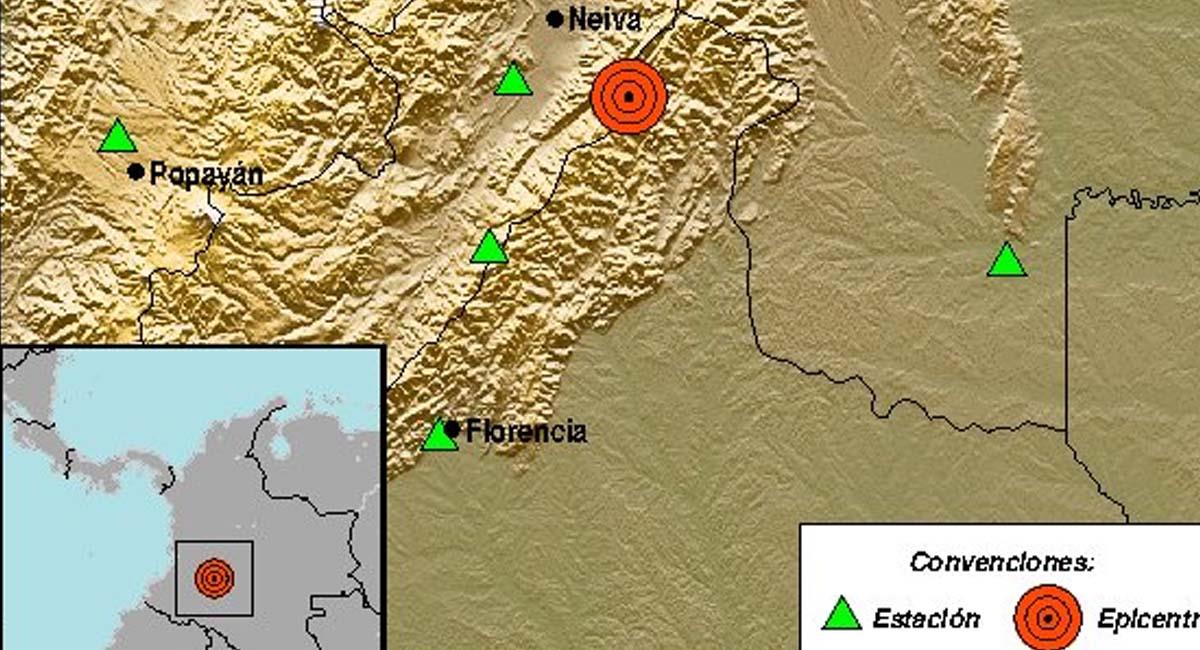 El sismo se sintió en el sur de Colombia. Foto: Twitter / @sgcol