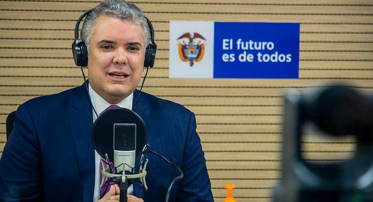 Iván Duque, durante una entrevista radial en Colombia. Foto: Presidencia Colombia