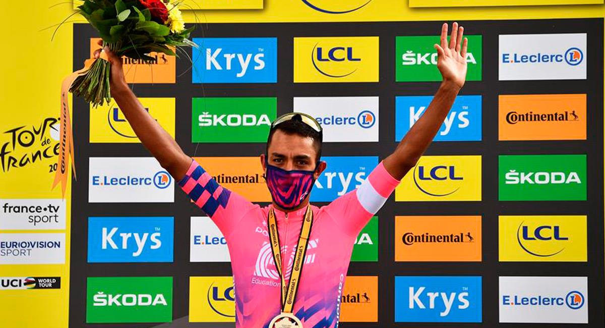 Daniel Felipe Martínez ganador de la etapa 13 del Tour de Francia 2020. Foto: EFE