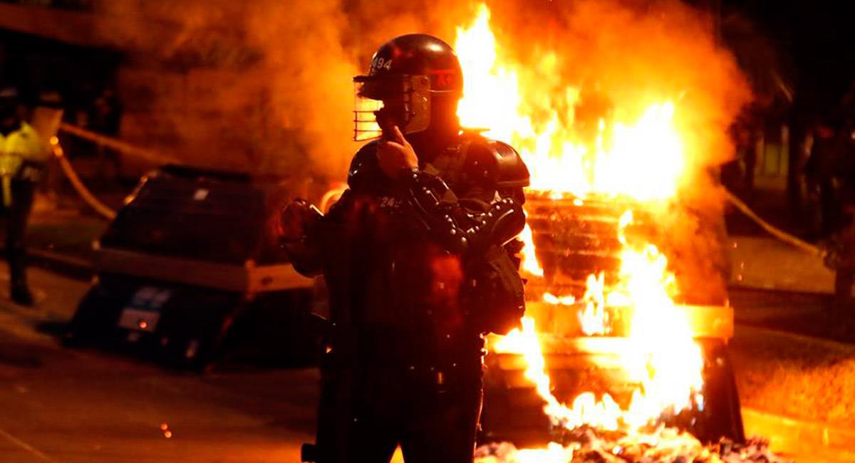 Varios disturbios se presentaron en Bogotá. Foto: EFE